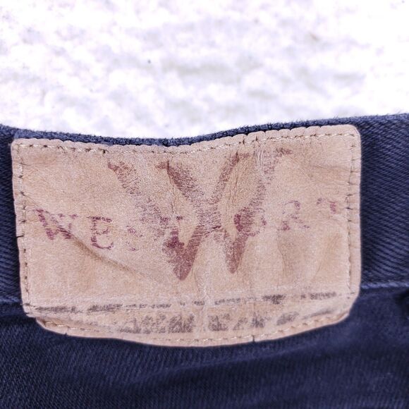 West Port Jeans Denim Cotton Women SZ 10 Black Straight Stretch VTG Mid Rise 90s - Picture 8 of 10